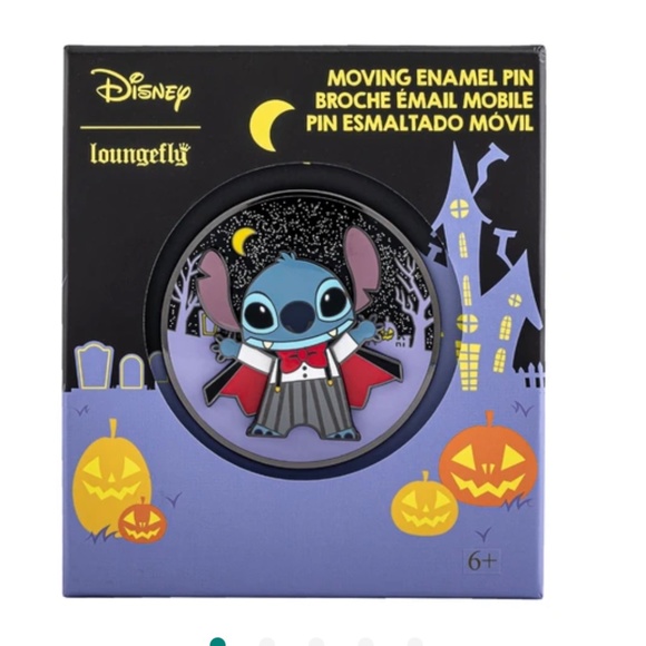 Loungefly Disney Vampire Stitch Bowtie Mini Backpack w/wallet and PIN main image 9